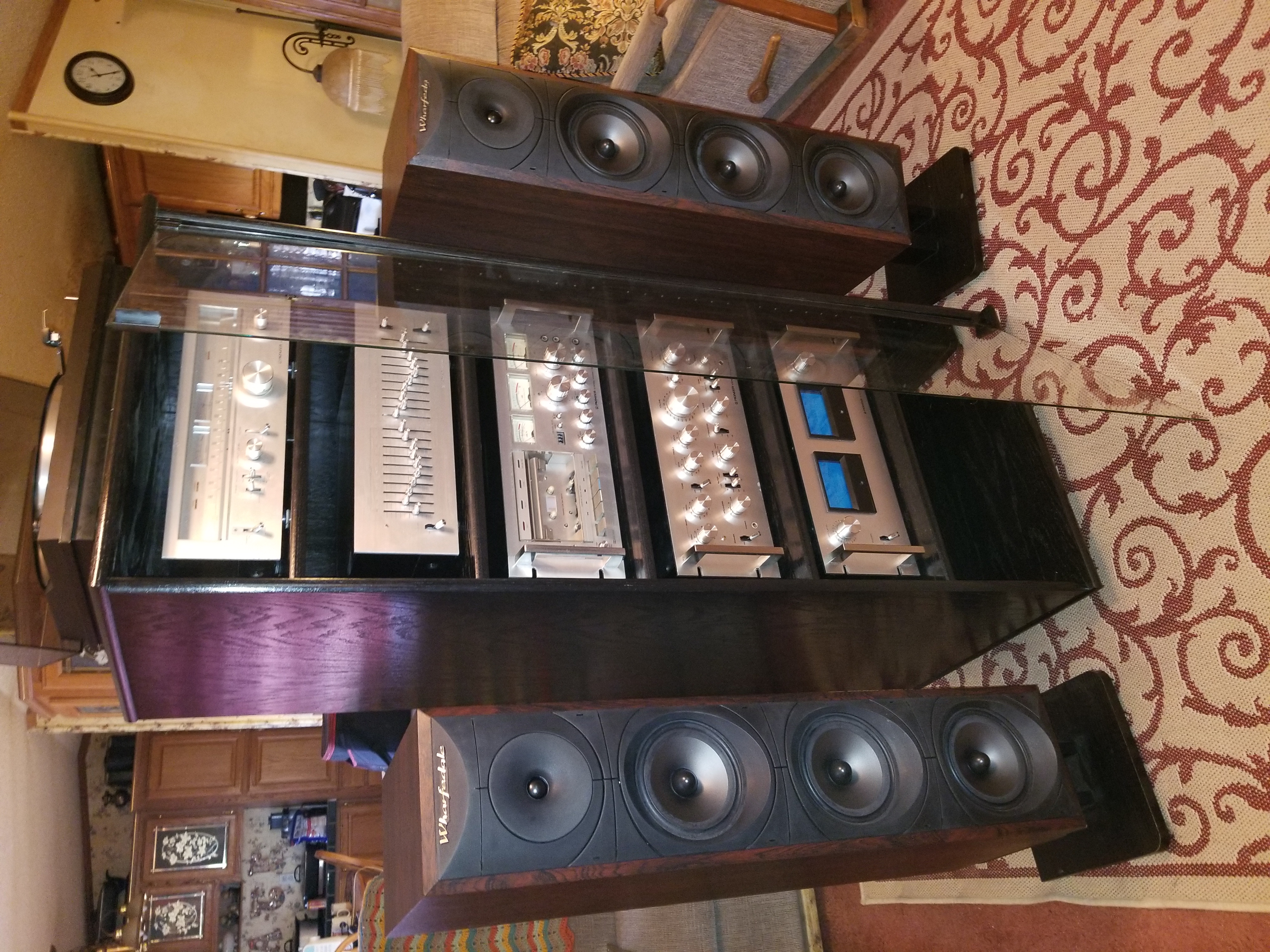 60 inch high stereo cabinet finished in Minwax True Black on oak. Looks great!